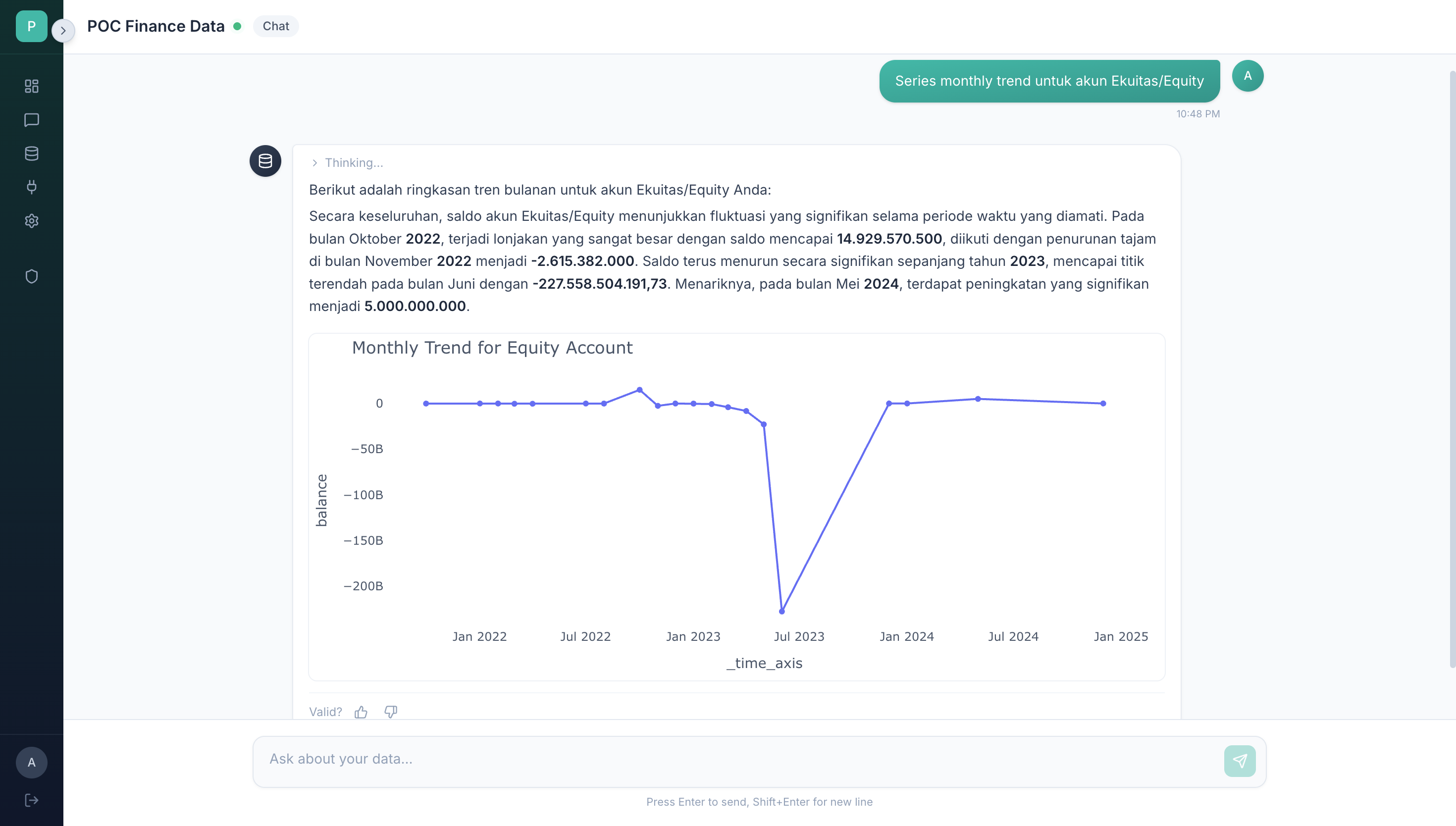 AI Chat Database