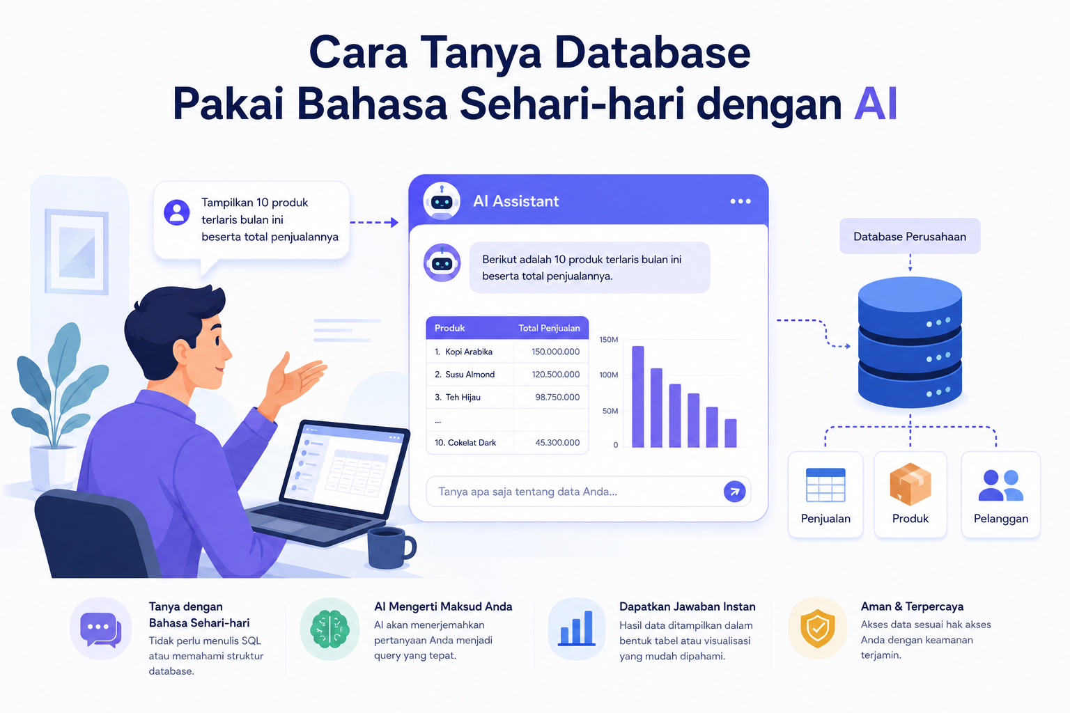 Cara Tanya Database Pakai Bahasa Sehari-hari dengan AI